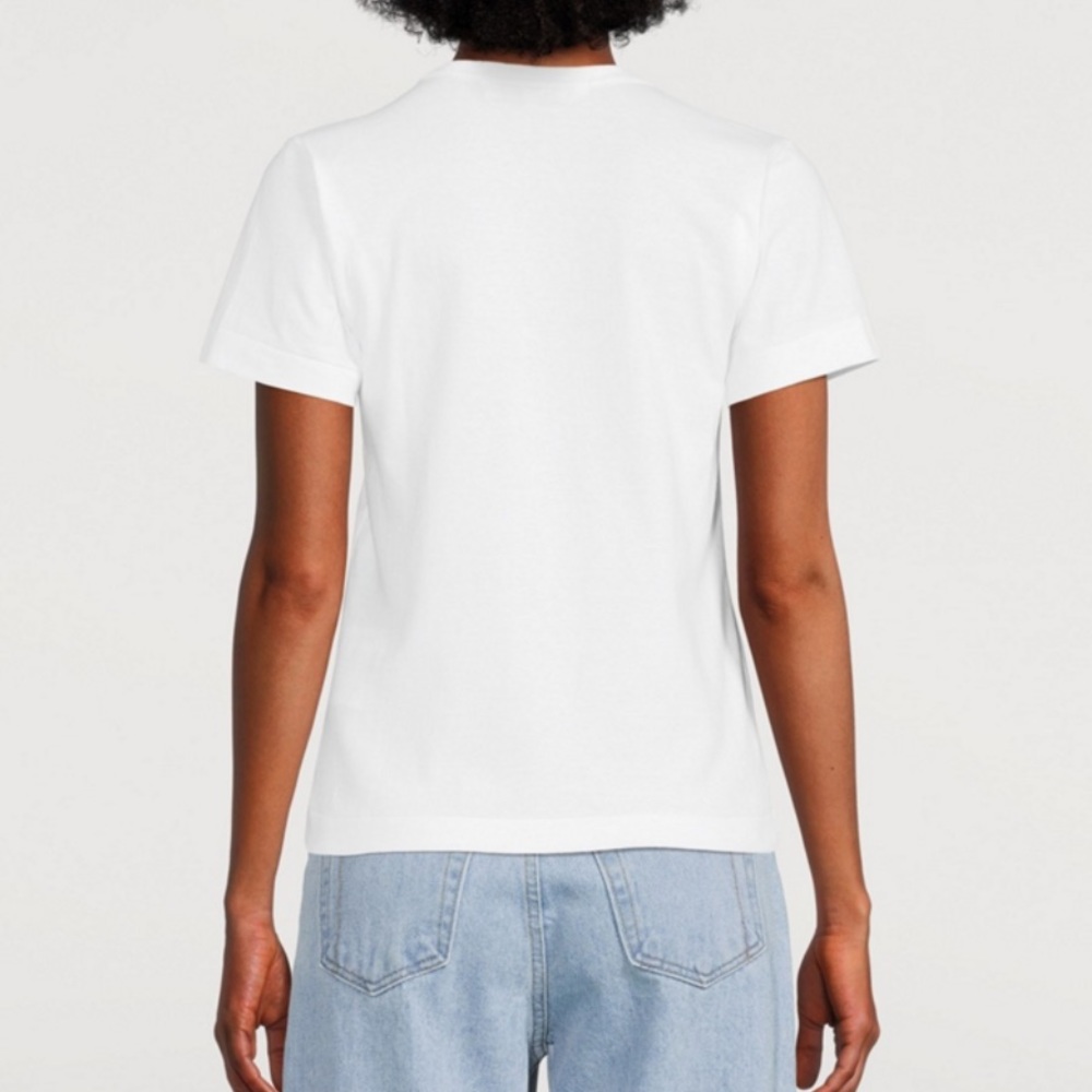 Comme des garçon Play - BASIC T-SHIRT RED EMBLEM (WHITE) - Picture 2 of 9